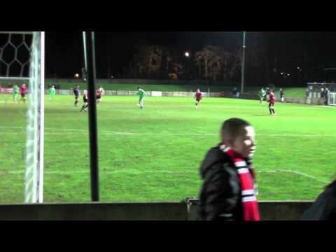 Burscough 0-2 FC United. 14 Dec 2011.