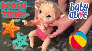 Baby Alive baby go Bye bye Molly playing at the beach Cocoa Beach Florida