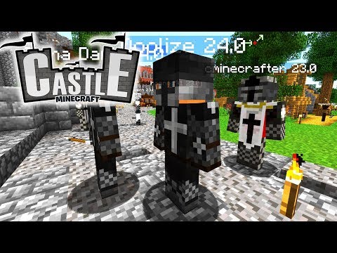 EPIC Minecraft Castle with NPC Skins! Ancient Warfare 2 Mod