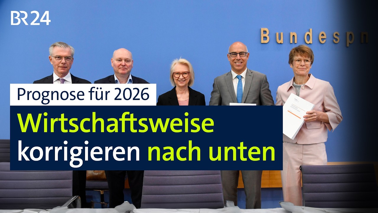 Prognose für 2026: Wirtschaftsweise korrigieren nach unten | BR24