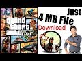 4MB How To Download And Install GTA 5 On PC Just 4MB With 100 Proof 2020
