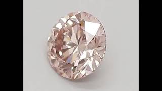 IGI Certified 0.43 Carat Ideal Cut Round Pink Lab Grown Diamond FIPI Color, VS1 Clarity