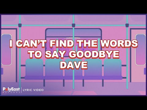 Dave - I Can't Find The Words To Say Goodbye (Lyric Video)