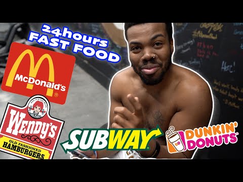 COUSIN ATE FAST FOOD FOR 24 HOURS *CRAZY RESULTS*