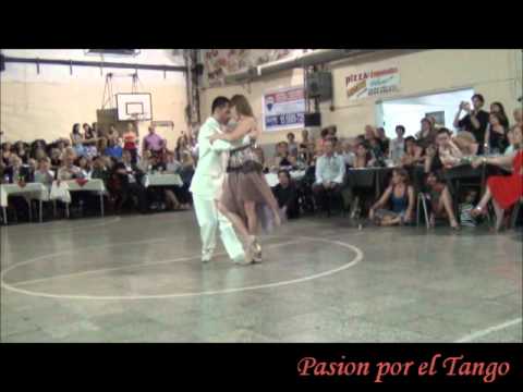  Andrea Misse  and  Javier Rodriguez  are  dancing  to  the  tango  "  Si Sos Brujo  "