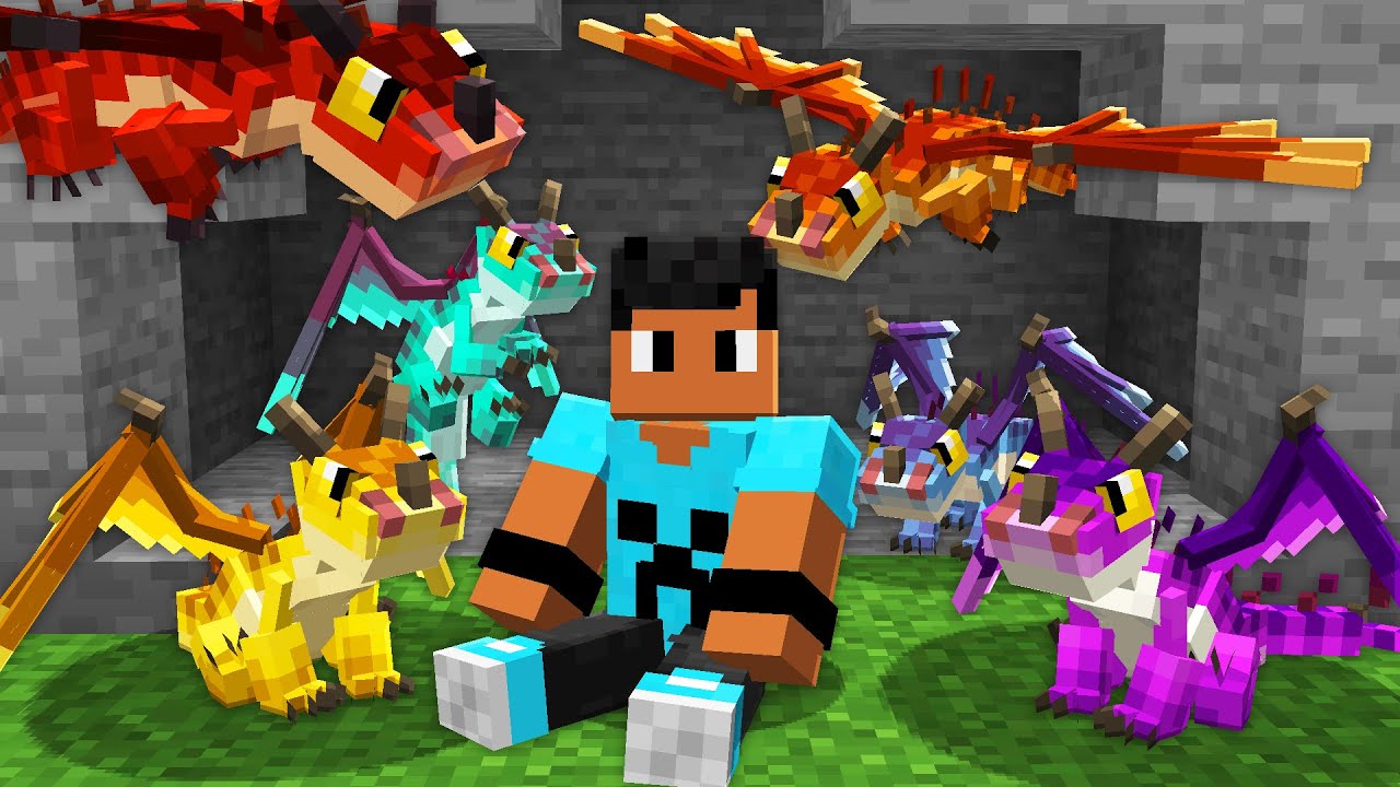 CRIEI UMA FAMÍLIA DO MENOR DRAGÃO DO MINECRAFT