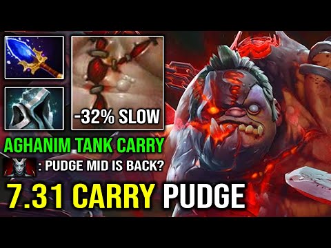 How to Carry Mid Pudge in 7.31 with +27 Perma Strength AoE Scepter Slow & Magnet Hook God Dota 2