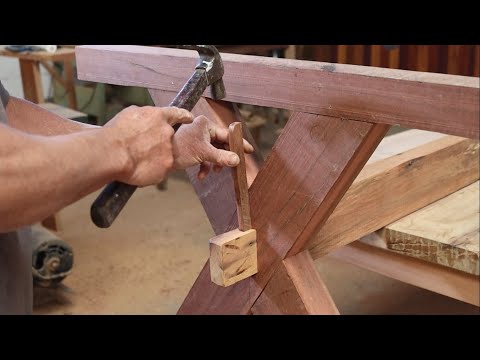 COMO FAZER PÉS EM X PARA MESA RÚSTICA - Passo a passo