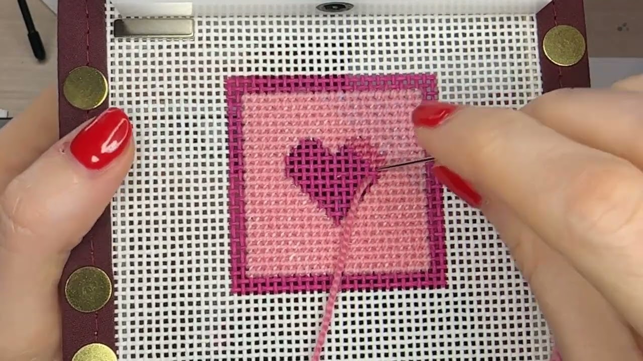 Needlepoint Basics Class Part 5 Stitching the Heart