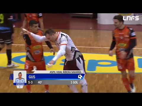 Gol Gus (5-3) Aspil Vidal Ribera Navarra - Plásticos Romero Cartagena. J14, 1Div. LNFS