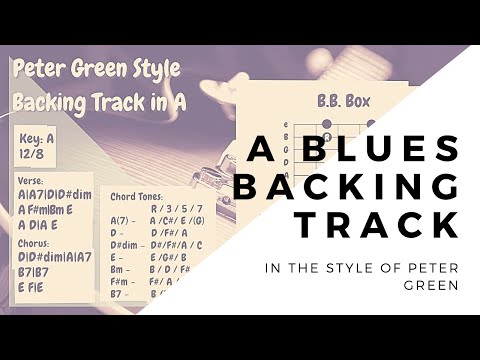 Slow 8 Bar Blues in A Backing Track - 60s/Peter Green Style