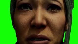 Mortal Kombat 1 Sindel close up green screen