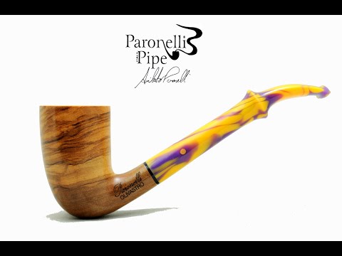 Pipa Paronelli in olivastro curva freehand fatta a mano - www.paronellipipe.com