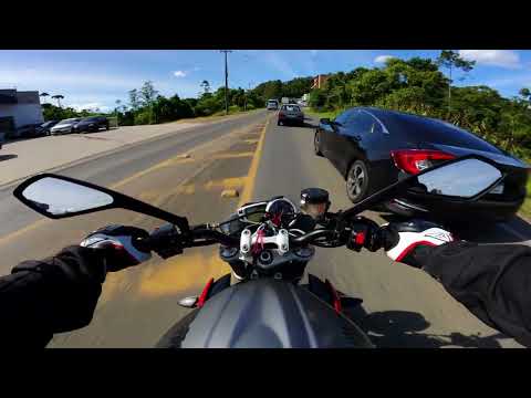 CHEGANDO EM SÃO LUDGERO/SC -  RUMO A FLORIPA - STREET TRIPLE 675 - VACATIONMODE PT41