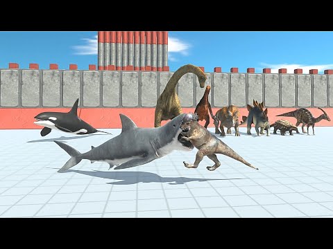 AQUATICS VS HERBIVORE DINOSAURS Tournament - Animal Revolt Battle Simulator