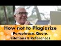 How not to plagiarize in nursing
