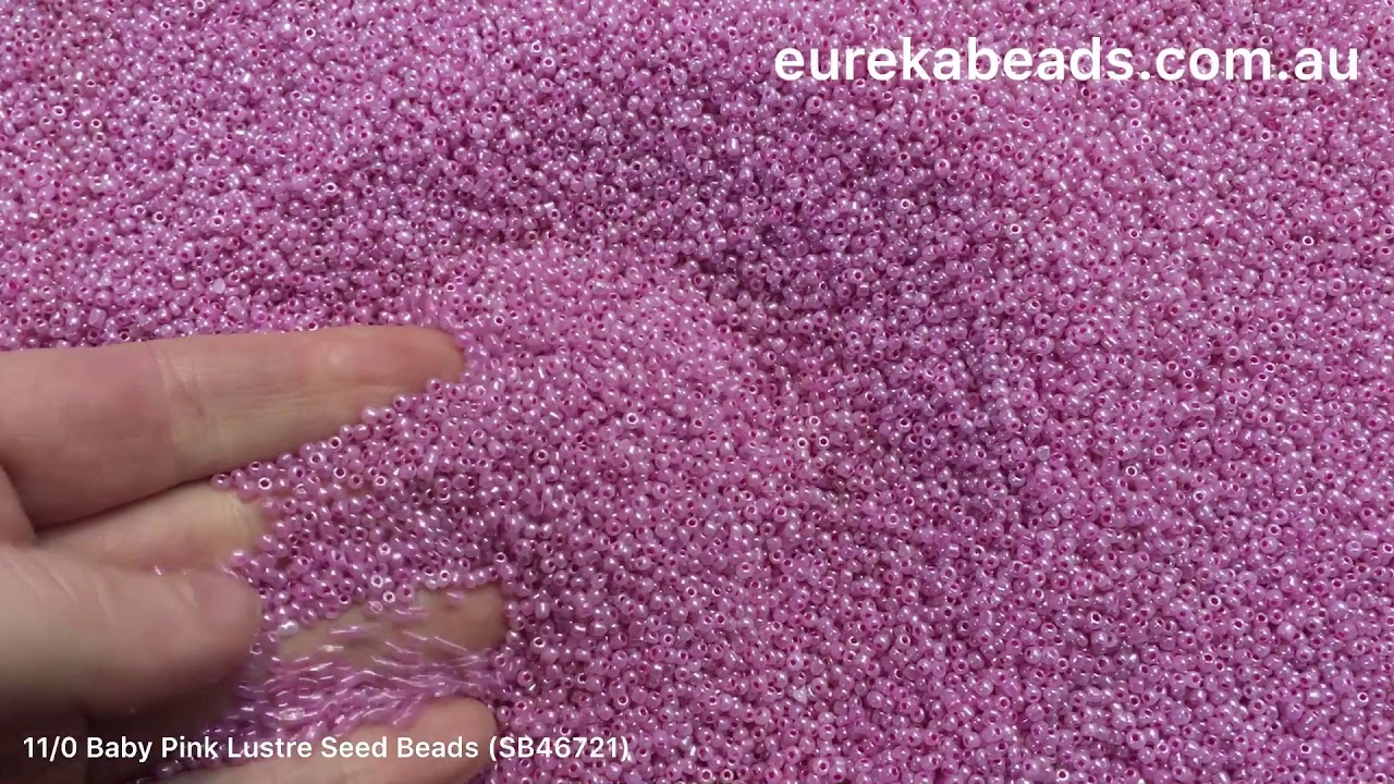 11/0 Baby Pink Lustre Seed Beads