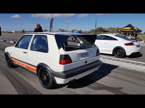 700HP VW GOLF Mk2 VR6 Turbo vs Audi TT-RS vs Porsche 991 Turbo