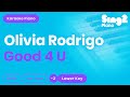 Olivia Rodrigo - good 4 u (Lower Key) Karaoke Piano