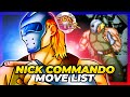 NICK COMMANDO MOVE LIST Fight Fever Neo Geo