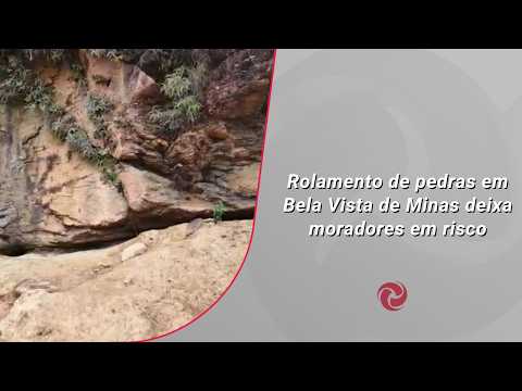 Rolamento de pedras em Bela Vista de Minas deixa moradores em risco