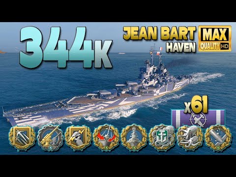 Battleship Jean Bart: King on map Haven - World of Warships