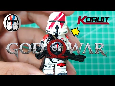 MOC Clone Wars X God Of War MASHUP | Lego Kratos - Clone Paratrooper Koruit minifigures