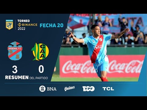 #TorneoBinance | Fecha 20 | resumen de Arsenal - Aldosivi