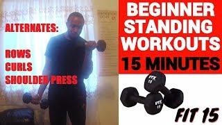 Beginner Dumbbell Upper Body Workout | Burn Fat | Fit15
