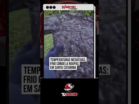 RECORDE DE FRIO: Roupas congelam e termômetros marcam -3,3°C na Serra Catarinense ❄️📉