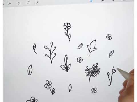 Drawing nature doodles | 🍃 🍂☘🍁🍀🌿 | Doodles By Yasha | #nature #artist #procreate #art