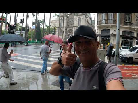 Praça da Sé Rua Benjamin Constant Rua São Bento até o Viaduto Santa Efigênia São Paulo Brasil 4k