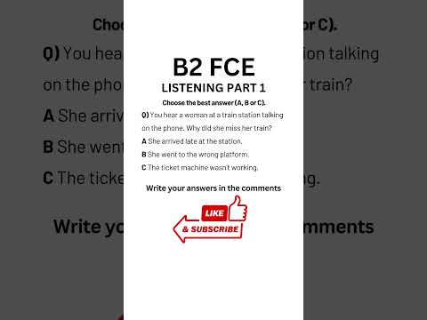 B2 First (FCE) Listening Practice Test 2025 - Part 1 #b2firstlisteningtests #learningenglish #fce
