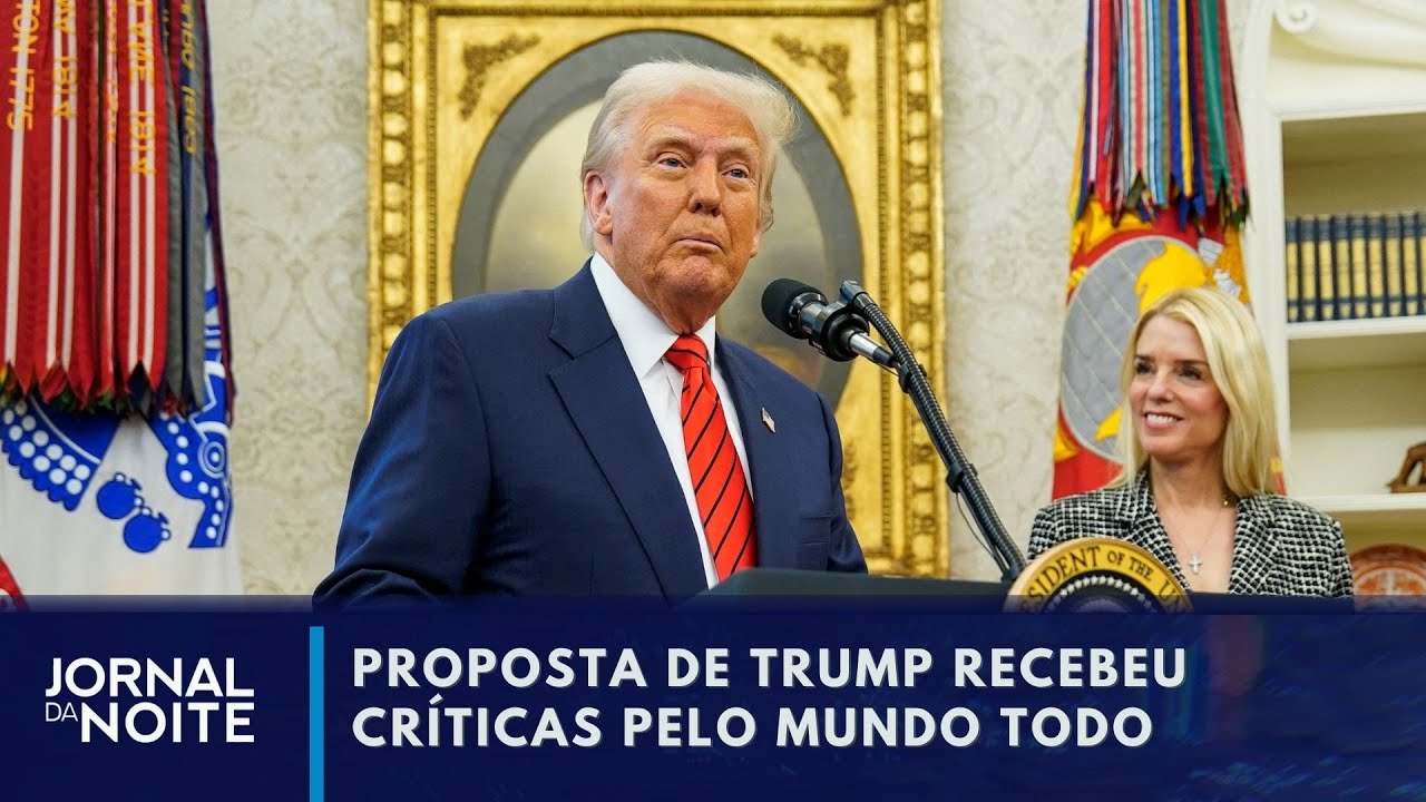Trump é alvo de críticas após sugerir tomar a Faixa de Gaza | Jornal da Noite