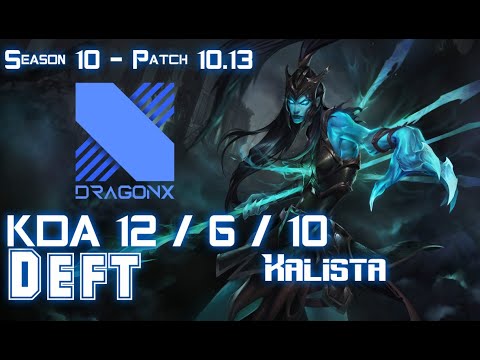 DRX Deft KALISTA vs APHELIOS ADC - Patch 10.13 KR Ranked