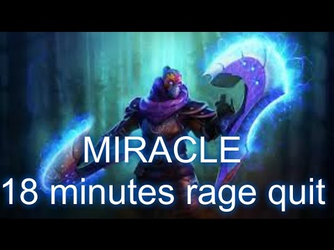 DOTA 2 - MIRACLE ANTI MAGE 18 MINUTES RAGE QUIT GAMEPLAY HIGHLIGHT