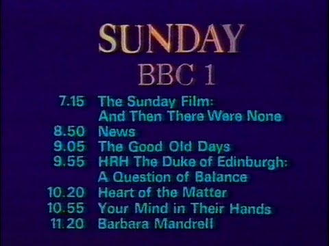 Sunday 23rd May 1982 BBC1 - Sense and Sensibility - Antiques Roadshow - News - Moira Stuart