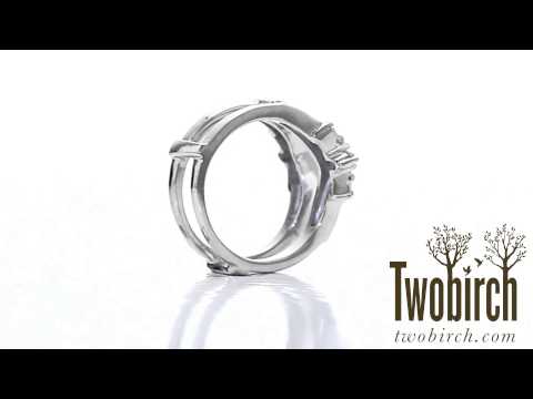 0.57ct. Bow Shaped Ring Guard Enhancer - TwoBirch TB-GUARD-0028-WG-I