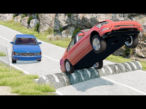 Mobil vs Speed Bumps #13 - BeamNG Drive