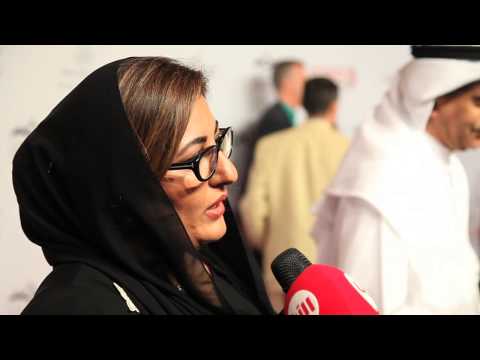 Nujoom Al Ganem on the adff red carpet