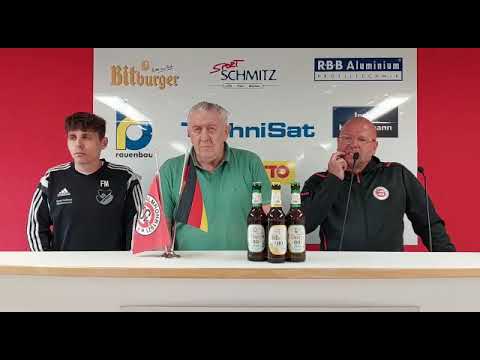 Pressekonferenz nach dem Spiel des FSV Salmrohr gegen Zerf mit Fabian Mohsmann und Frank Meeth