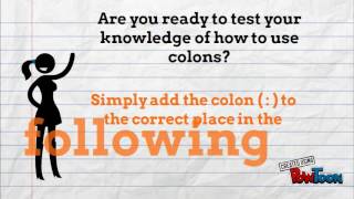Using colons