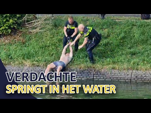 Politie | Verzet bij aanhouding | Man springt in het water | Overlast |