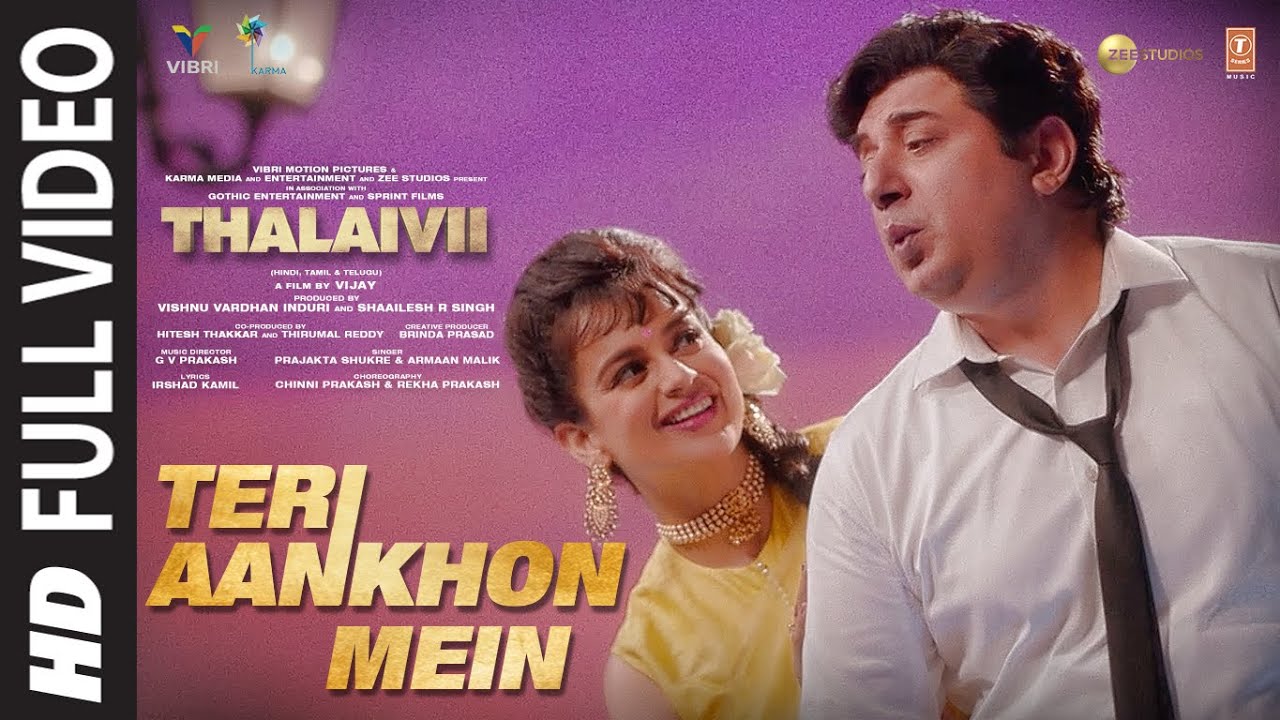 TERI AANKHON MEIN LYRICS - ARMAAN MALIK - PRAJAKTA SHUKRE - THALAIVII