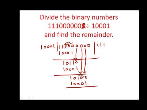 Divide the binary numbers 111101 ÷ 1001 and find the remainder.
