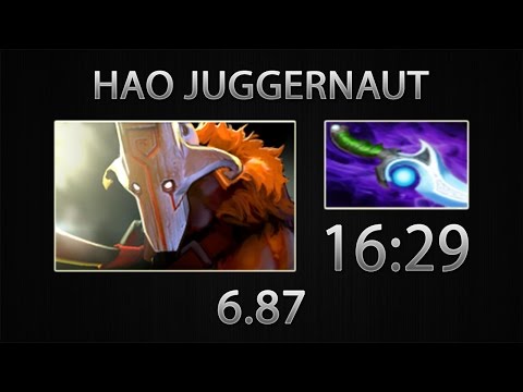 Dota 2 Juggernaut Fast Farm - Hao - Diffusal Blade - 16:29 [6.87]