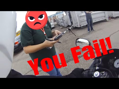 How to FAIL a DMV motorcycle skills test POV