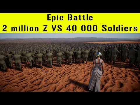 Save Cleopatra! 2 million Zombie vs 40000 American Soldiers Ultimate Epic Battle Simulator 2 UEBS 2