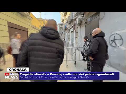 Tragedy narrowly avoided in Casoria, when one of the evacuated buildings collapsed.