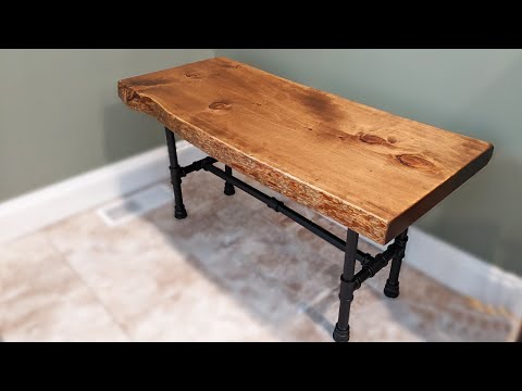 How to Make a Live Edge Entry Bench - DIY Woodworking